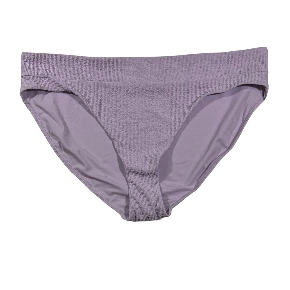 NWT Calia Swim Bottom Womens XXL Textured Light Purple Mid Rise Bikini Bottom